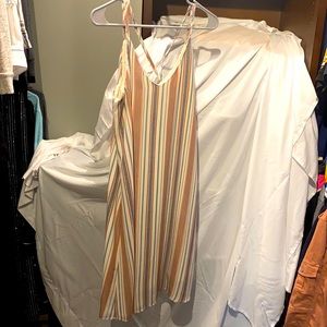 Off white/cream stripped sundress. light weight.